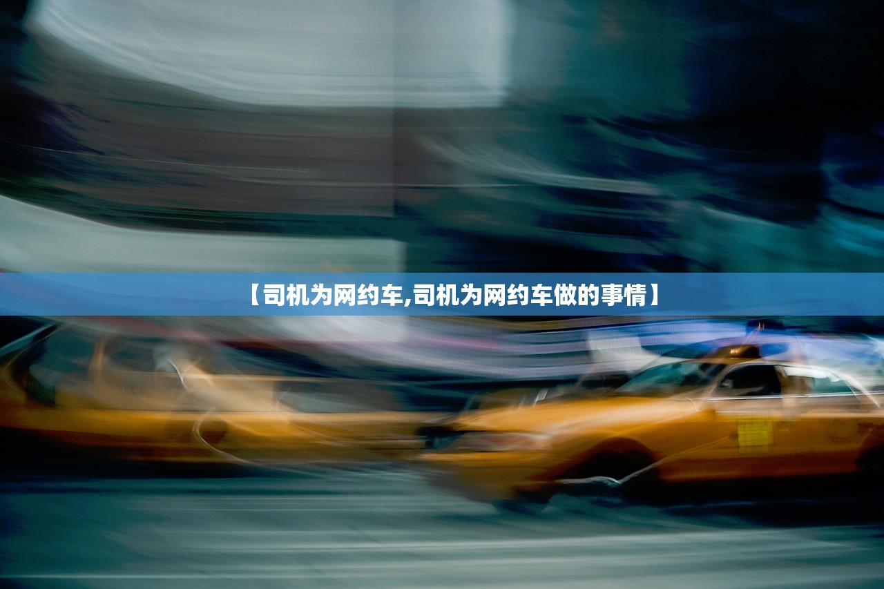 【司机为网约车,司机为网约车做的事情】