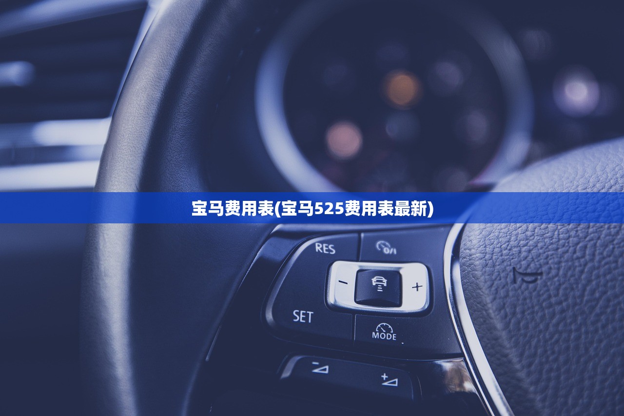 宝马费用表(宝马525费用表最新)